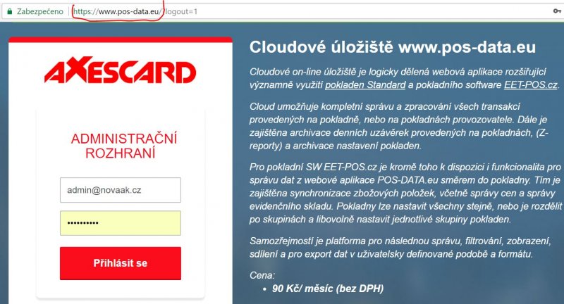 Kompletní datová správa POS-DATA.eu